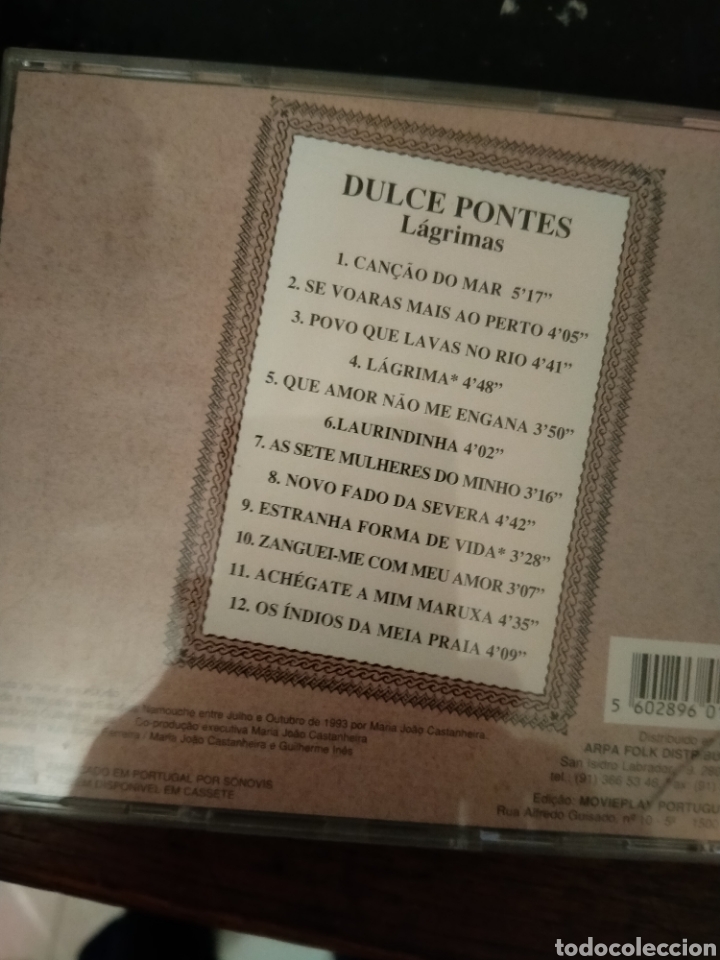 CDs de m&uacute;sica: CD Dulce Pontes - L&aacute;grimas 1993 - Foto 2