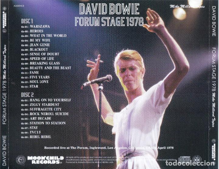 CDs de m&uacute;sica: 2 CDs David BOWIE - Forum Stage 1978 - Foto 2
