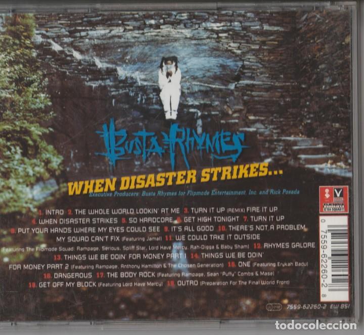CDs de m&uacute;sica: CD BUSTA RHYMES - WHEN DISASTER STRIKES... - HIP HOP - Foto 2