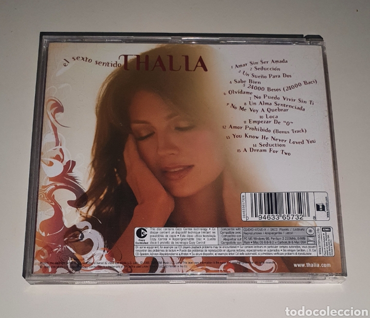 CDs de m&uacute;sica: THALIA / CD / EL SEXTO SENTIDO - Foto 3