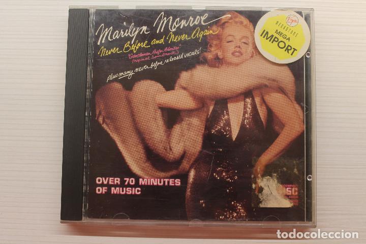 CDs de m&uacute;sica: CD MARILYN MONROE, NEVER BEFORE AND NEVER AGAIN - Foto 1