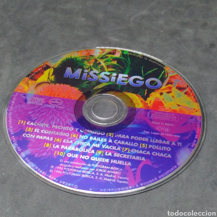 CDs de m&uacute;sica: MISSIEGO - PECHITO CON PECHITO - CD - 1996 - Foto 7