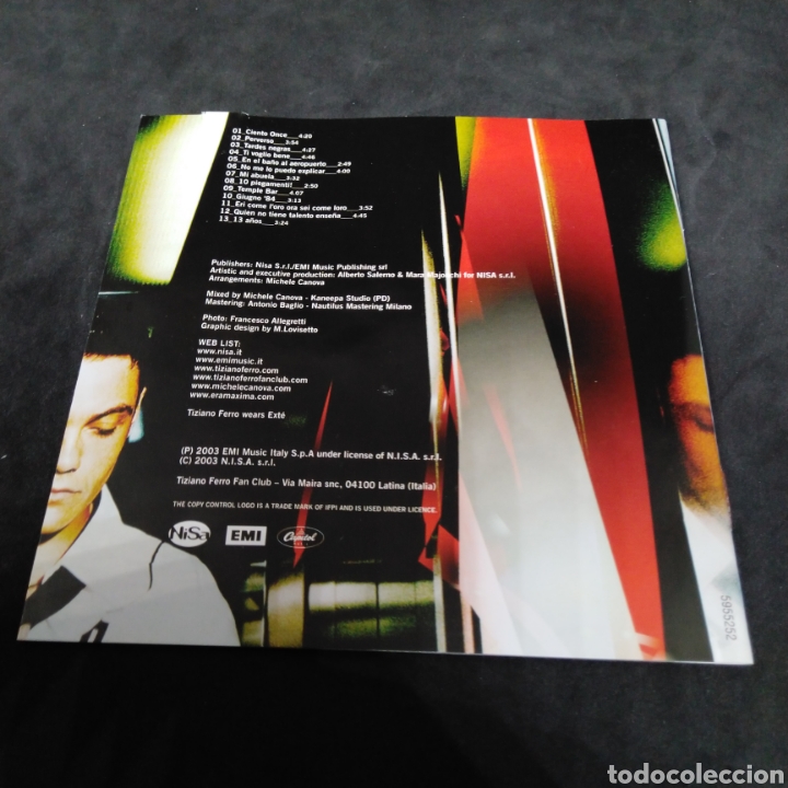 CDs de m&uacute;sica: TIZIANO FERRO - 111 - CIENTO ONCE - 2003 - CD - Foto 5