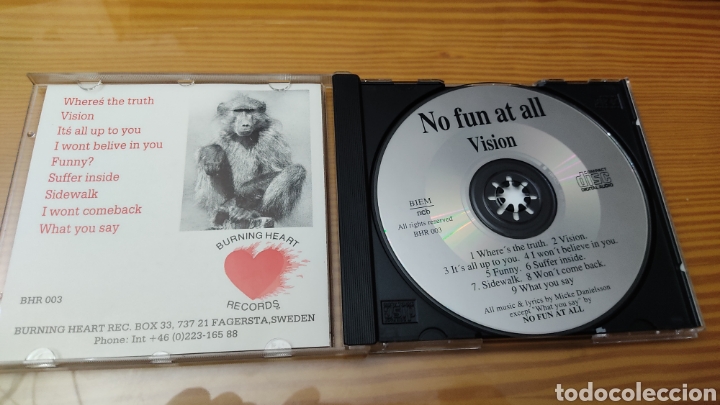 CDs de m&uacute;sica: Cd NO FUN AT ALL &rdquo;VISION&rdquo; - Foto 3