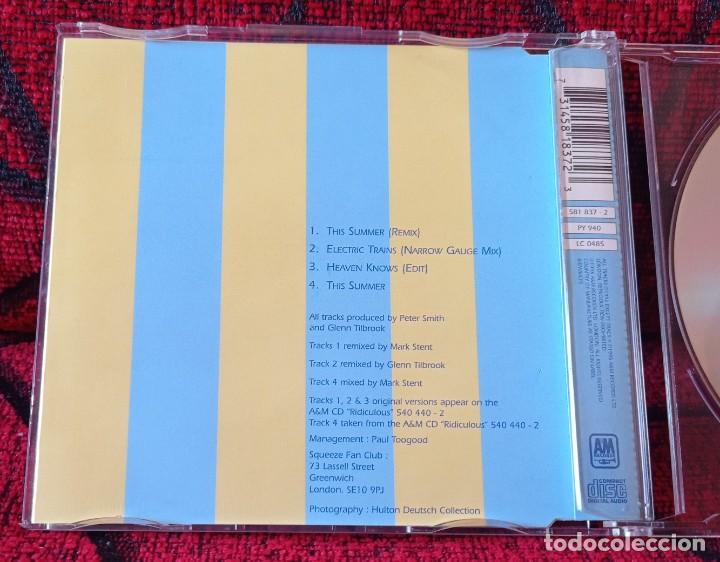 CDs de m&uacute;sica: SQUEEZE ** The Summer (Remix) ** CD MAXI SINGLE ORIGINAL 1996 UK - Foto 2