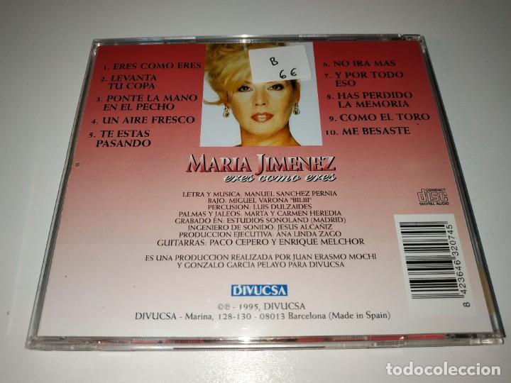 CDs de m&uacute;sica: C9- MARIA JIMENEZ ERES COMO ERES CD - DISCO ESTADO BUENO - Foto 2