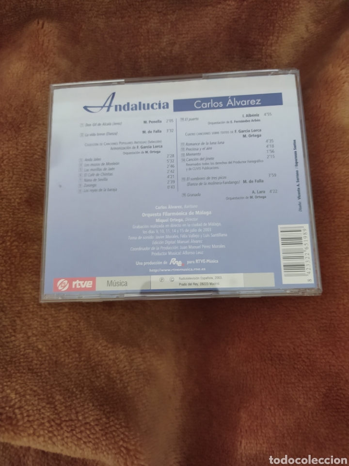 CDs de m&uacute;sica: CARLOS &Aacute;LVAREZ- ANDALUC&Iacute;A- CD 2003 - Foto 2