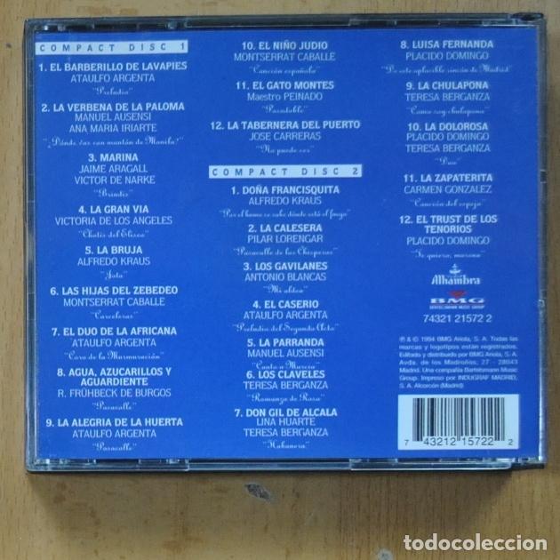 CDs de m&uacute;sica: VARIOUS - GRANDES EXITOS DE LA ZARZUELA - 2 CD - Foto 2