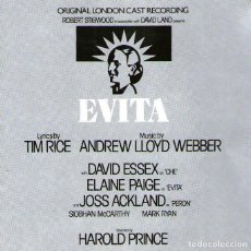 CDs de Música: EVITA - DE ANDREW LLOYD WEBBER - 15 TRACKS - ED. MCA RECORDS - AÑO 1978.