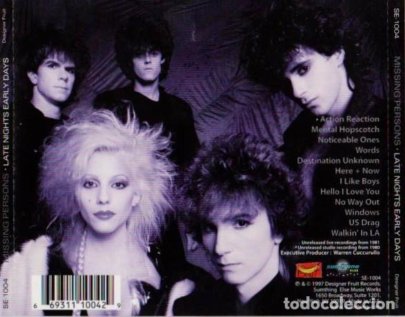 CDs de m&uacute;sica: Missing Persons &lrm;&ndash; Late Nights Early Days - Foto 2