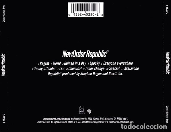 CDs de m&uacute;sica: NewOrder - Republic - CD - Foto 2