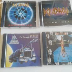 CDs de Música: DEF LEPPARD - EUPHORIA - ADRENALIZE - HIGH ´N´ DRY -ON THROUGH THE NIGHT - LOTE 4 CDS. Lote 251779660