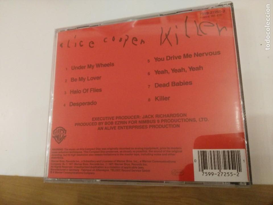 CDs de m&uacute;sica: ALICE COOPER-CD KILLER - Foto 3