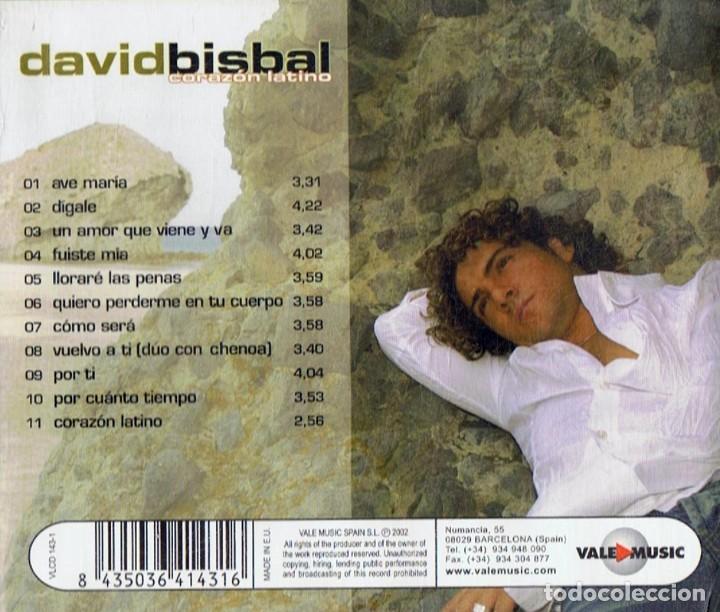 CDs de m&uacute;sica: DAVID BISBAL &uml;CORAZ&Oacute;N LATINO&uml; (CD) - Foto 2