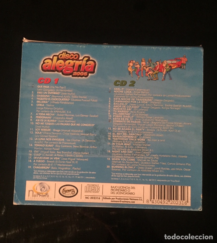 CDs de m&uacute;sica: 2xCD - DISCO ALEGRIA 2005 - COMPLETO!! - Foto 2