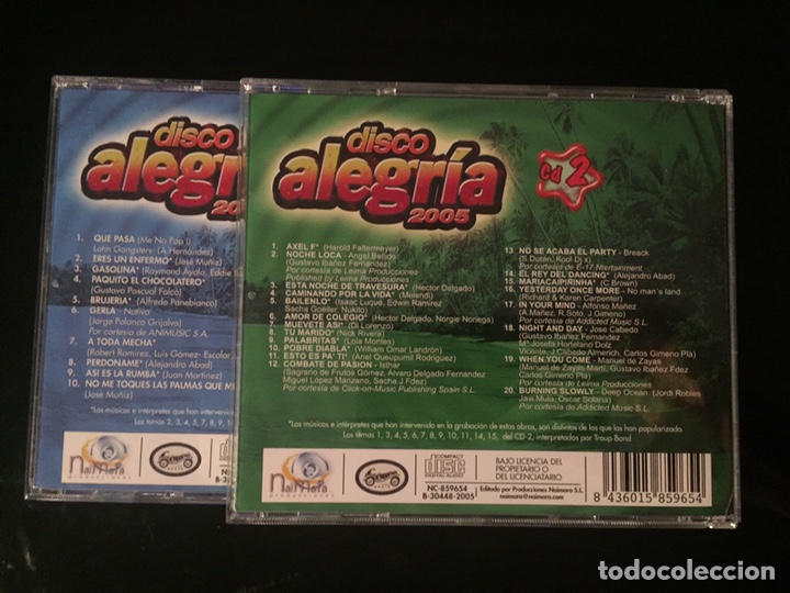 CDs de m&uacute;sica: 2xCD - DISCO ALEGRIA 2005 - COMPLETO!! - Foto 4