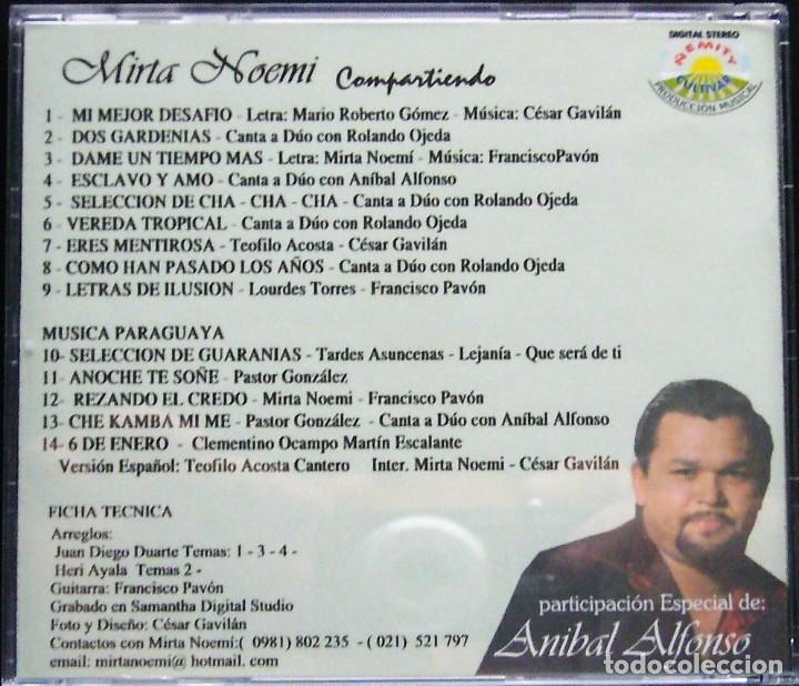 CDs de m&uacute;sica: MIRTA NOEMI Y ROLANDO OJEDA - COMPARTIENDO - Foto 3