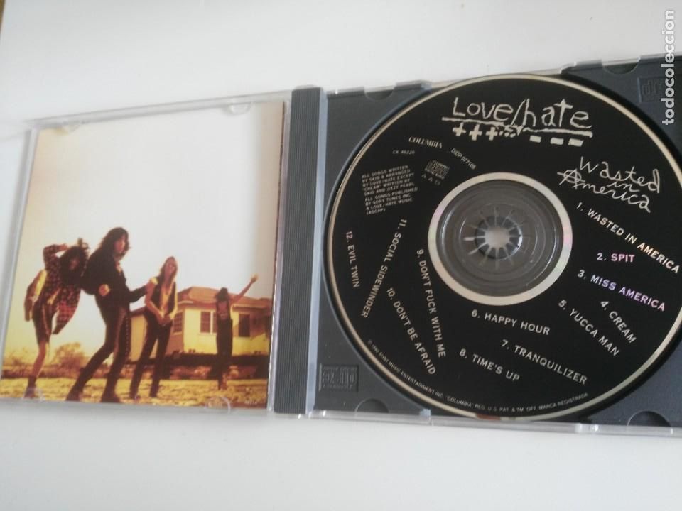 CDs de m&uacute;sica: LOVE/HATE - WASTED IN AMERICA - Foto 2