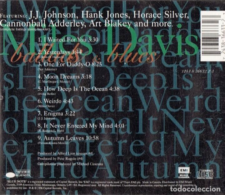 CDs de m&uacute;sica: MILES DAVIS &uml;BALLADS & BLUES&uml; (CD) - Foto 2