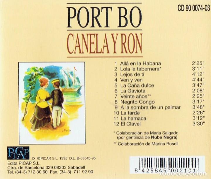 CDs de m&uacute;sica: PORT BO &uml;CANELA Y RON&uml; (CD) - Foto 2