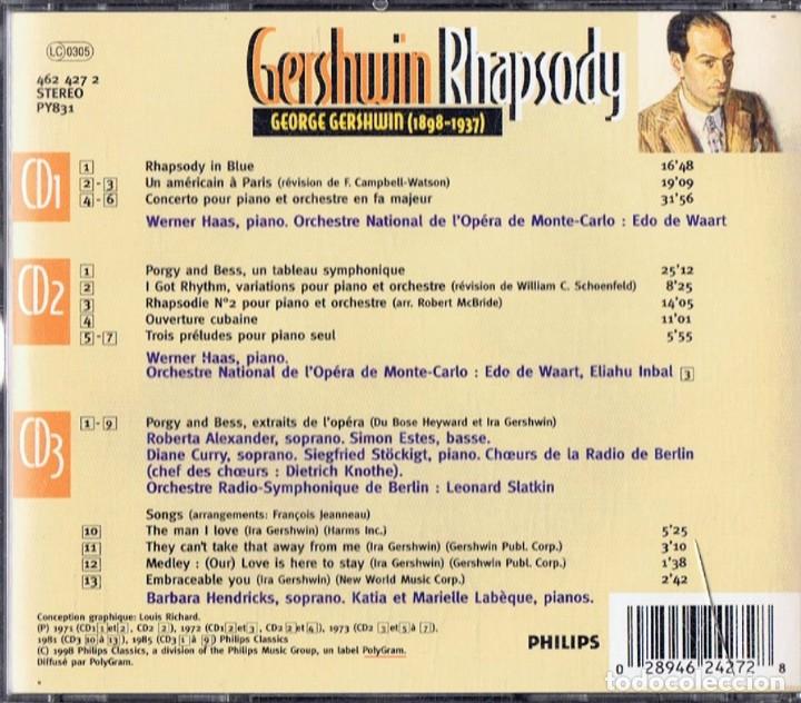 CDs de m&uacute;sica: GERSHWIN RHAPSODY ( 3 CD&acute;S) - Foto 2
