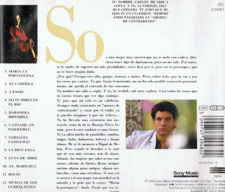 CDs de m&uacute;sica: CARLOS CANO &uml;QUERIDO CARLOS&uml; (CD) - Foto 2