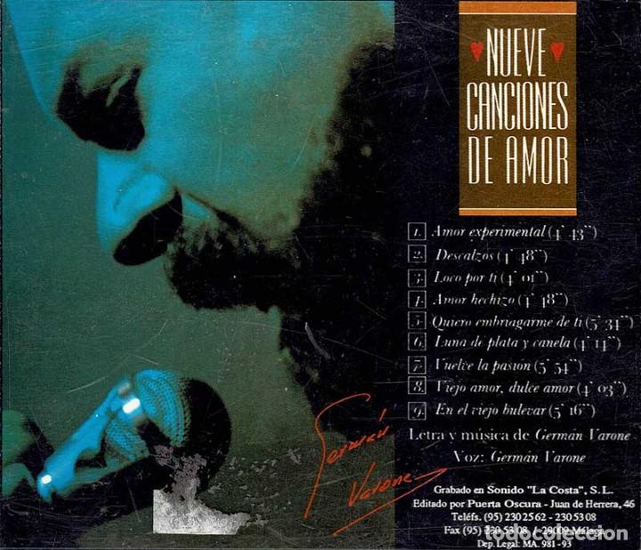 CDs de m&uacute;sica: German Varone - Nueve canciones de amor. CD - Foto 2