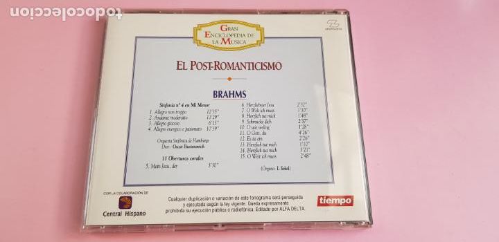 CDs de m&uacute;sica: CD-BRAHMS- EL POST ROMANTICISMO-EXCELENTE - Foto 3
