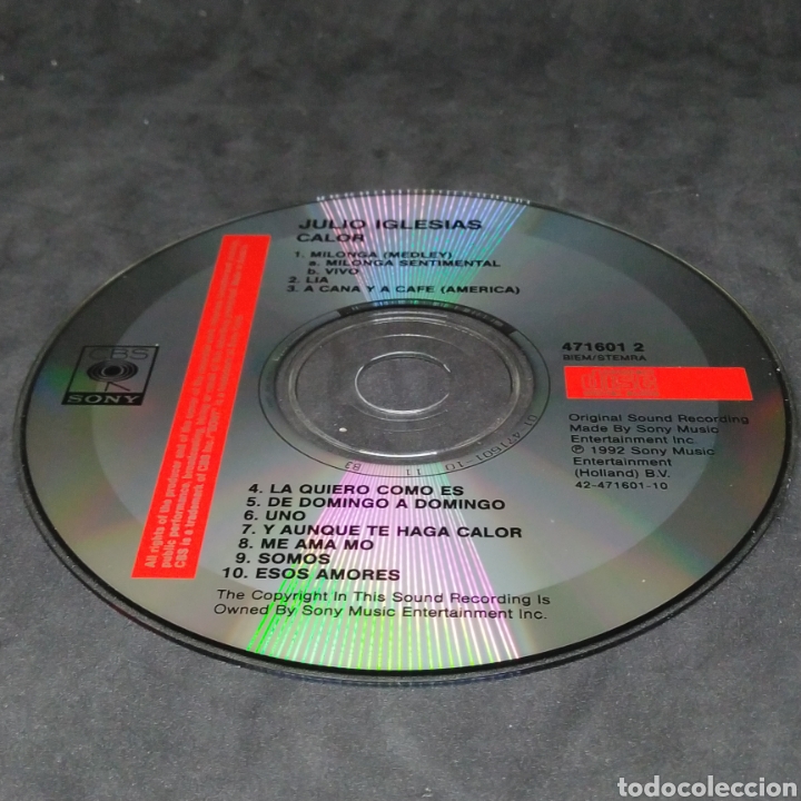 CDs de m&uacute;sica: JULIO IGLESIAS - CALOR - CD - 1992 - Foto 6