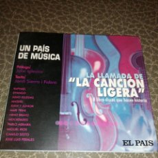 CDs de Música: CD LIBRO DISCO LA CANCIÓN LIGERA, UN PAÍS DE MÚSICA, EL PAIS. Lote 254090955