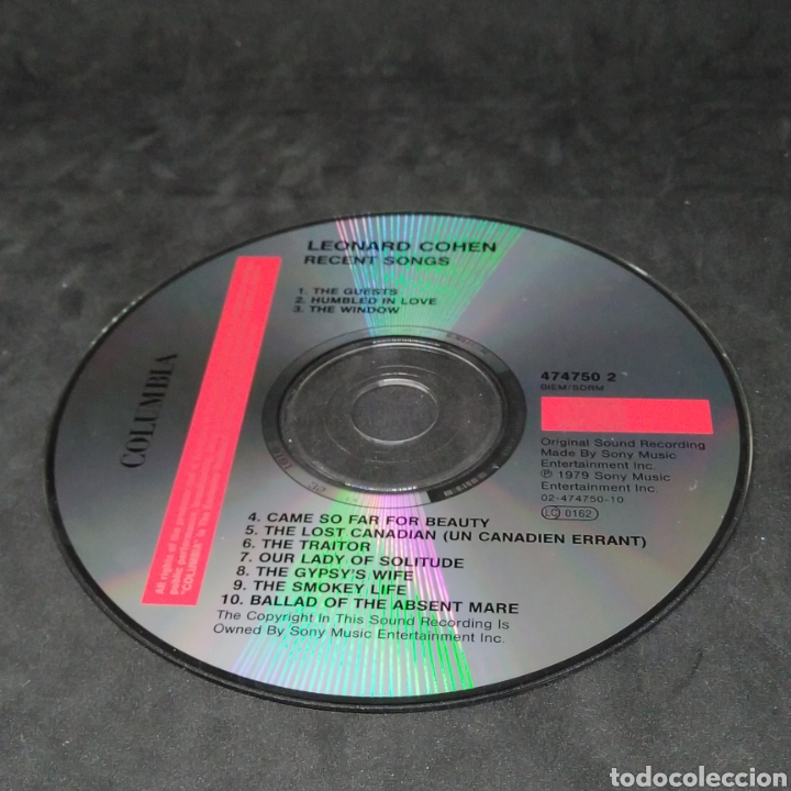 CDs de m&uacute;sica: LEONARD COHEN - RECENT SONGS - 1979 - CD - Foto 6