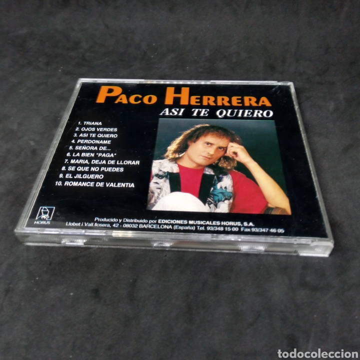 CDs de m&uacute;sica: PACO HERRERA - AS&Iacute; TE QUIERO - CD - 1992 - Foto 2