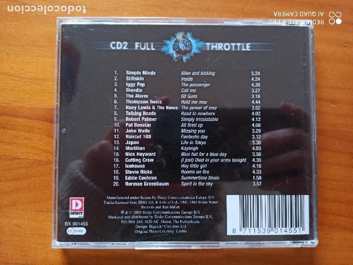 CDs de m&uacute;sica: CD FULL THROTTLE - CD 2 - 20 ORIGINAL DRIVING CLASSICS (5A) - Foto 2