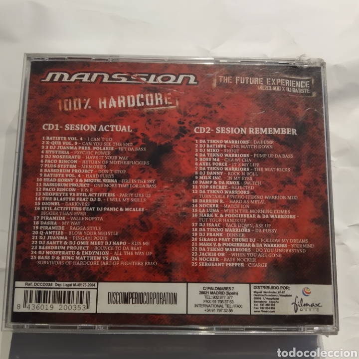 CDs de Música: PRECINTADO - MANSSION The Future Experience (2004) DJ Batiste - Foto 2 - 255453975
