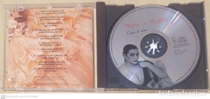 CDs de m&uacute;sica: MARIA DEL MONTE (CARTAS DE AMOR) CD 1994 - Foto 3