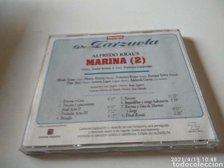 CDs de m&uacute;sica: CD Alfredo Kraus zarzuela - Foto 2