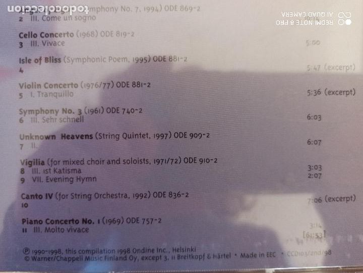 CDs de m&uacute;sica: CD RAUTAVAARA - ANGELS AND BEYOND (5C) - Foto 4