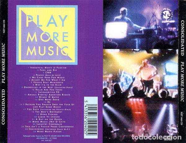 CDs de m&uacute;sica: Consolidated - Play More Music - CD - Foto 2