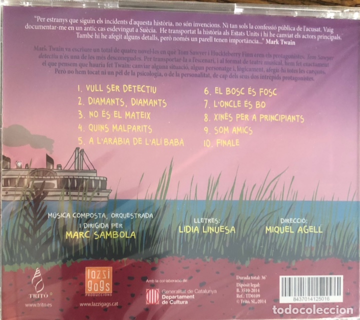 CDs de m&uacute;sica: TOM SAWYER, detectiu (en catal&agrave;) - Foto 2