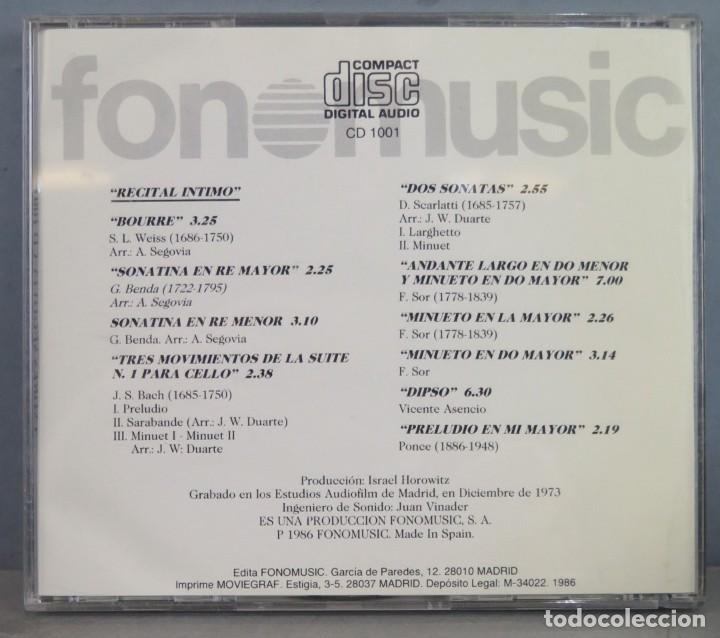 CDs de m&uacute;sica: CD. ANDRES SEGOVIA. RECITAL INTIMO - Foto 2
