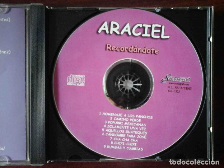 CDs de m&uacute;sica: CD: Araciel - Record&aacute;ndote - Foto 3