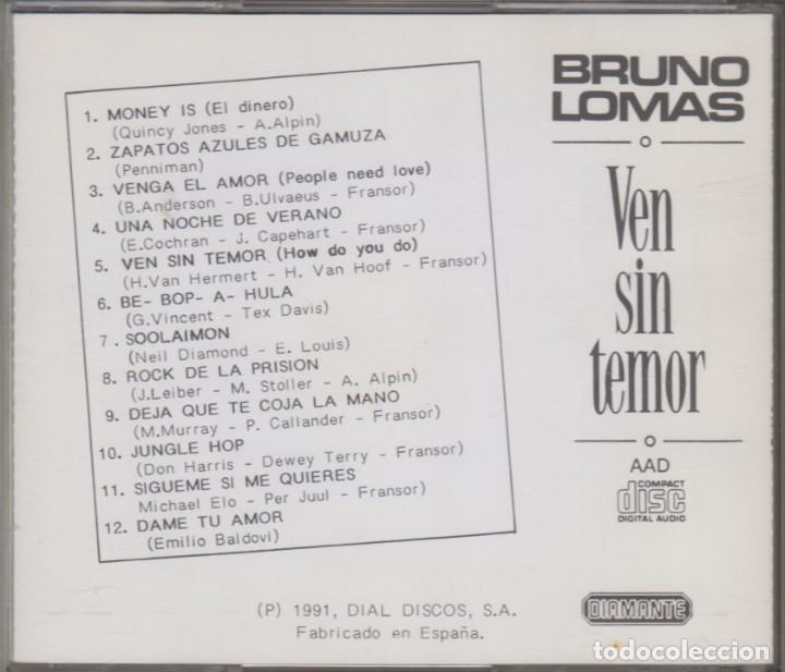 CDs de m&uacute;sica: Bruno Lomas cd Ven sin temor 1991 Dial discos - Foto 2