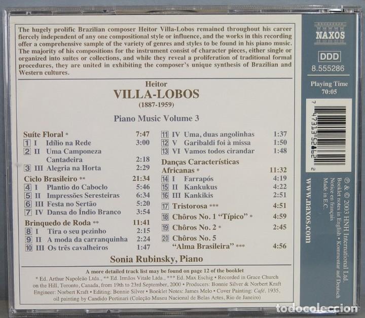 CDs de m&uacute;sica: CD. VILLA-LOBOS. PIANO MUSIC. RUBINSKY - Foto 2