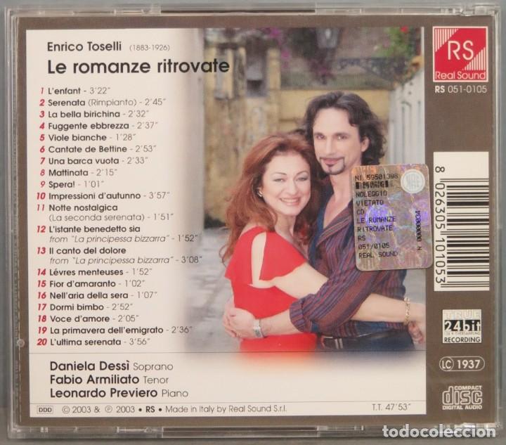 CDs de m&uacute;sica: CD. LE ROMANZE RITROVATE. TOSELLI - Foto 2