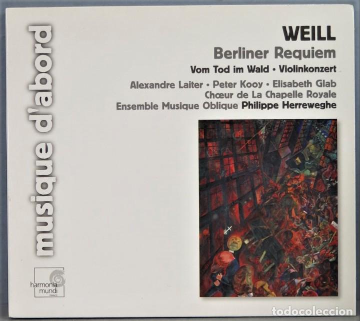 CDs de m&uacute;sica: CD. BERLINER REQUIEM. WEILL - Foto 1