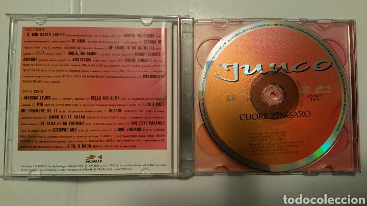 CDs de m&uacute;sica: Junco. Coraz&oacute;n gitano, 2 cd. - Foto 3
