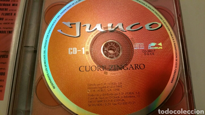 CDs de m&uacute;sica: Junco. Coraz&oacute;n gitano, 2 cd. - Foto 5