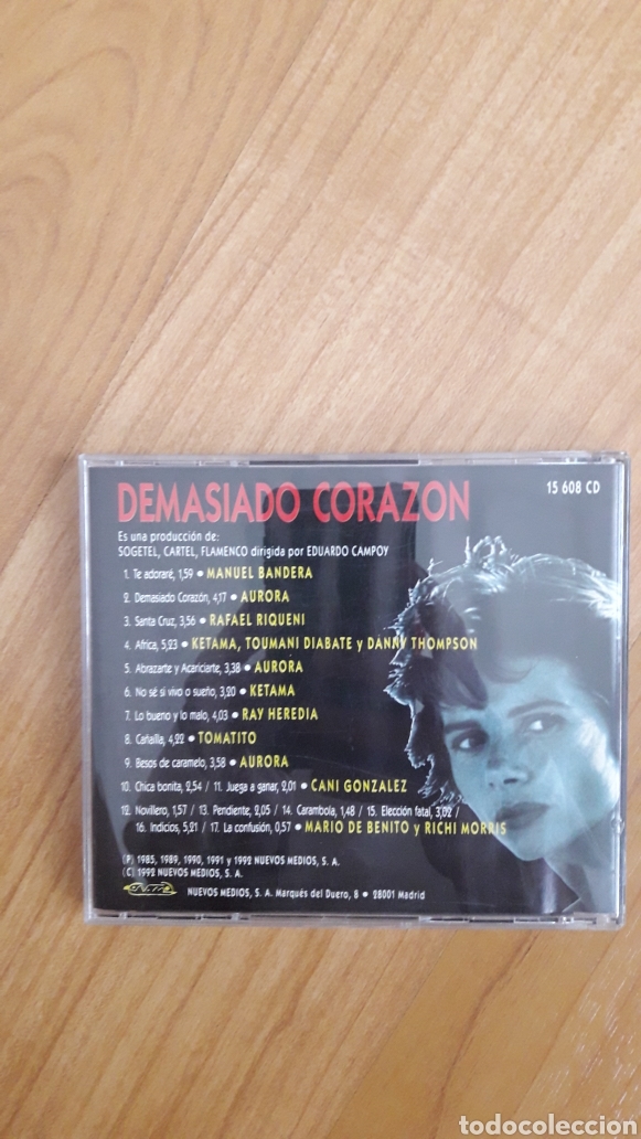 CDs de m&uacute;sica: BSO DEMASIADO CORAZ&Oacute;N - Foto 2