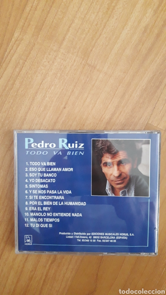 CDs de m&uacute;sica: PEDRO RUIZ. TODO VA BIEN - Foto 2