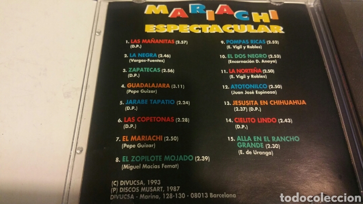 CDs de m&uacute;sica: Mariachi, espectacular. Cd - Foto 4